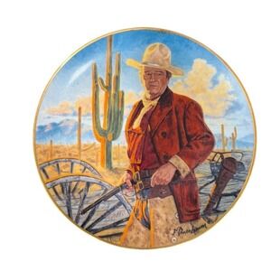 Franklin Mint John Wayne "Champion‎ of the West" Collector Plate 8" Round